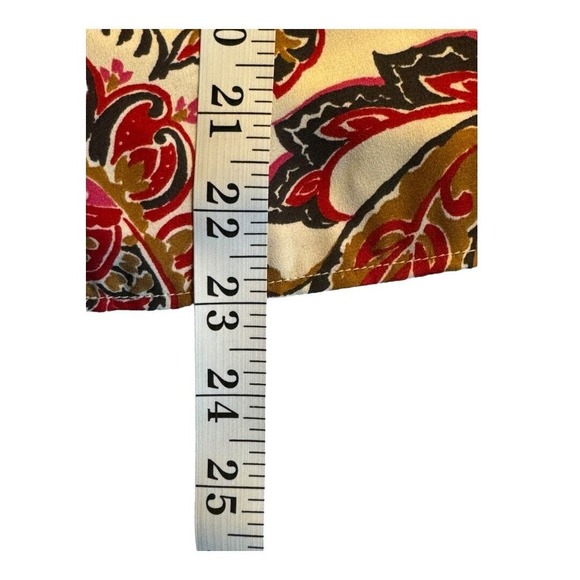 LOFT Outlet Petite Floral Blouse Long Sleeve Lace Trim Boho Chic Petite Medium‎ - Picture 5 of 8